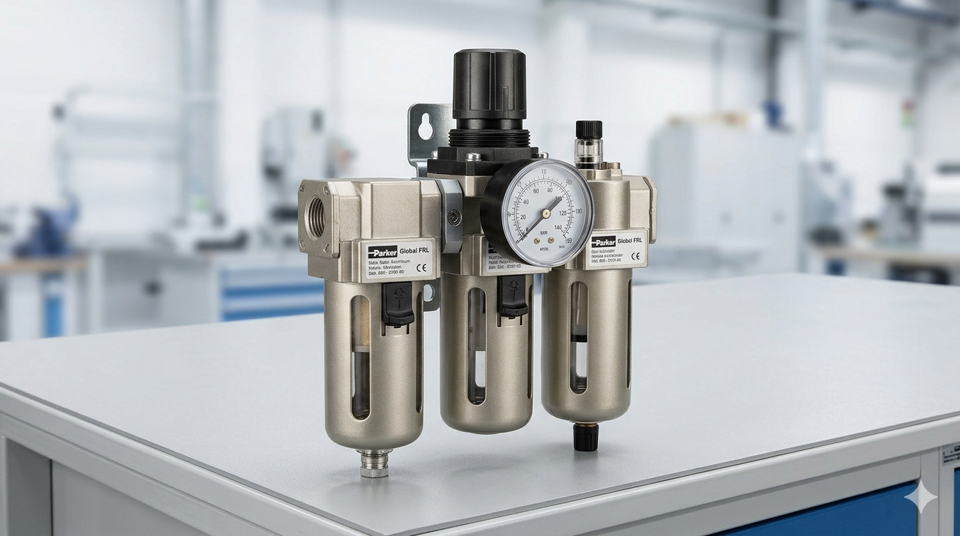 Una fotografía de estudio que muestre las tres unidades (P31, P32 y P33) una al lado de la otra para que se aprecie la escala de tamaño y la robustez de los materiales. De fondo, un ambiente de planta industrial desenfocado para dar contexto.